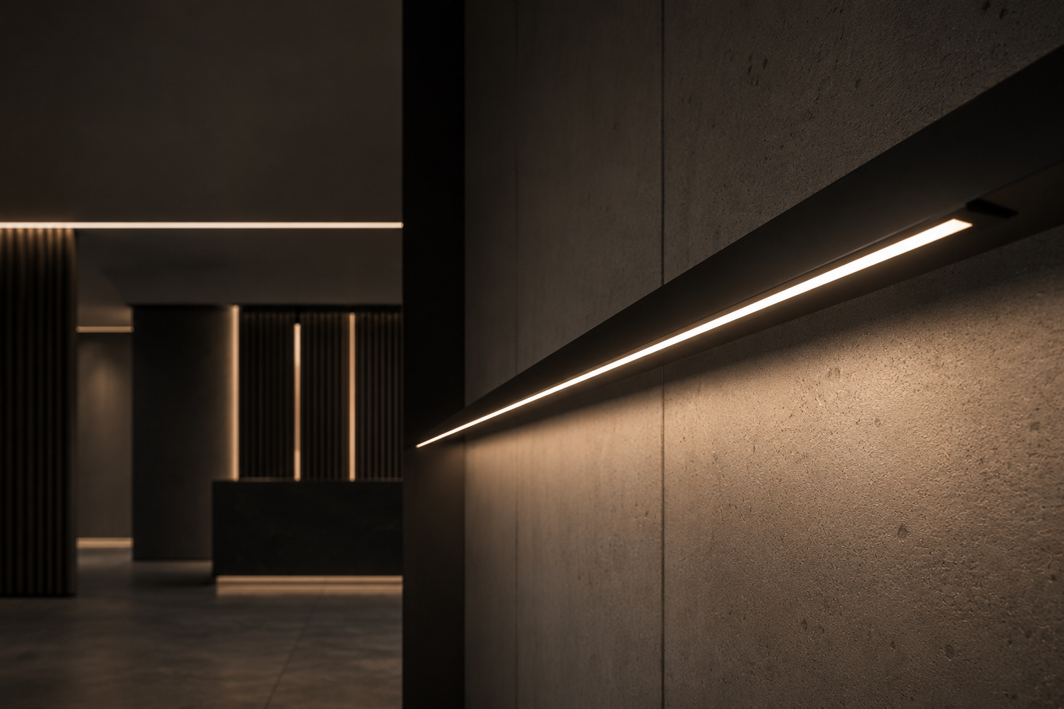 Minimal linear lighting detail